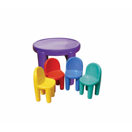 Mesa infantil Little confeccionada em resina plástica, redonda em diversas cores