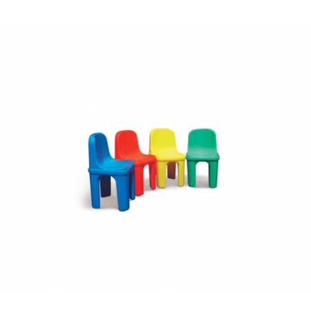 Cadeira Infantil de plástico Petit Mundo Azul Brinquedos multicolorida com assento em formato anatômico